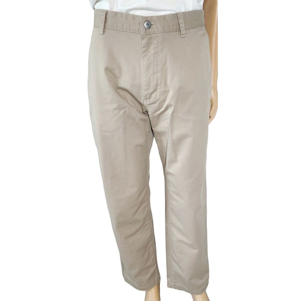 The North Face Beige Cotton Elastane Casual Hiking Travel Pants Mens 36x31" EUC